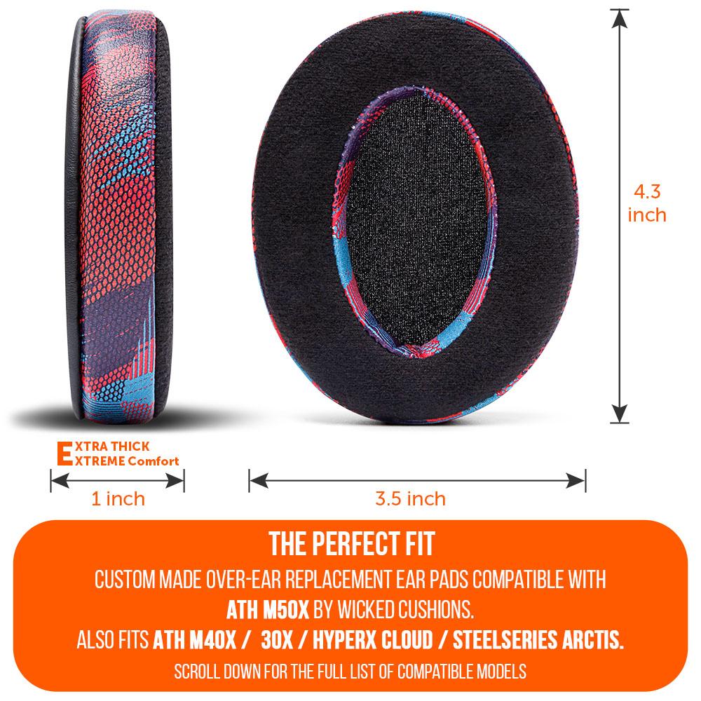 Upgraded Gaming Earpads - Hybrid Velour | Speed Racer