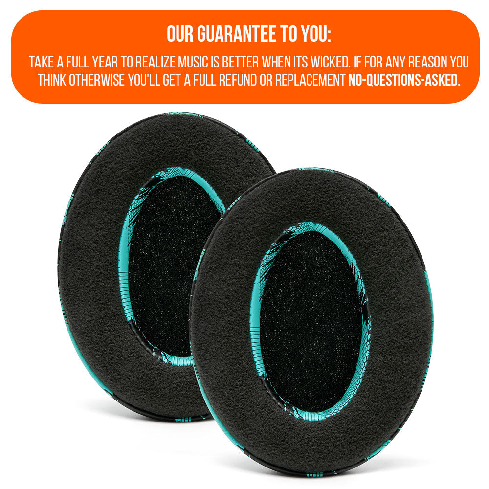 Upgraded Gaming Earpads - Hybrid Velour | SpeedRacer Cyan