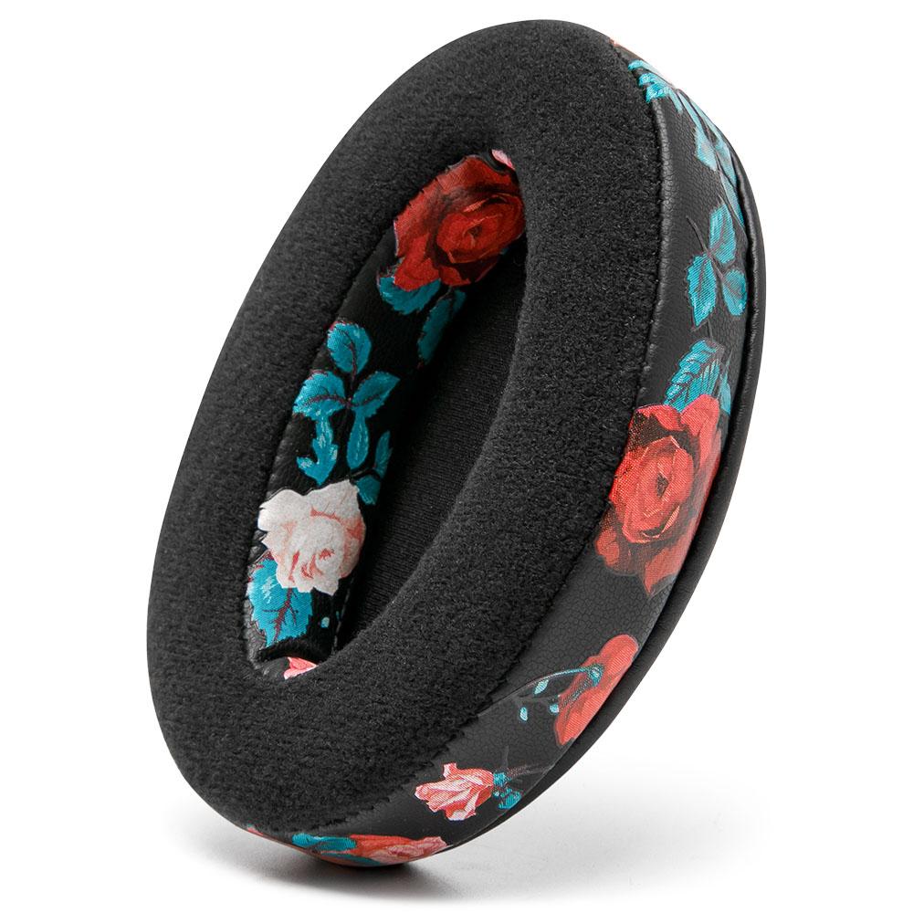 Upgraded Gaming Earpads - Hybrid Velour | Black Floral