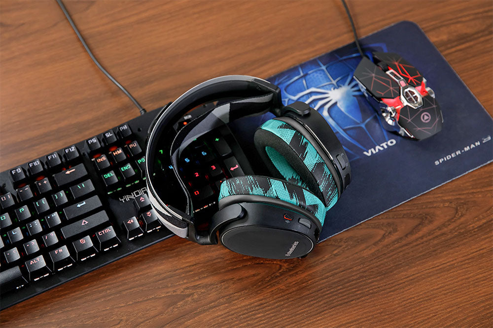 Upgraded Gaming Earpads - Hybrid Velour | SpeedRacer Cyan