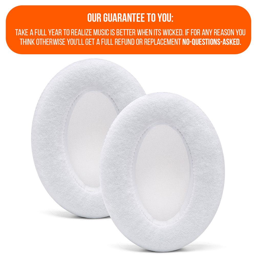 Upgraded Gaming Earpads - Hybrid Velour | White