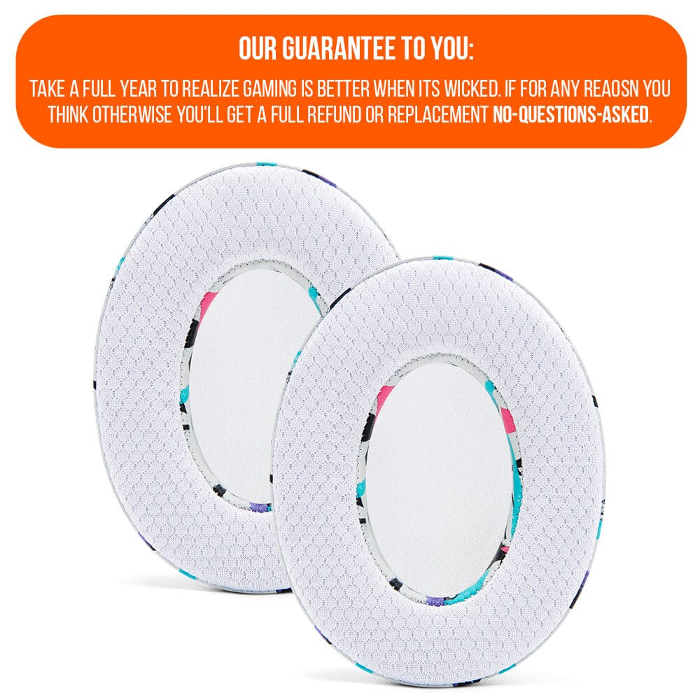WC FreeZe - Hybrid Cooling Gel Infused Gaming Earpads | 90s White