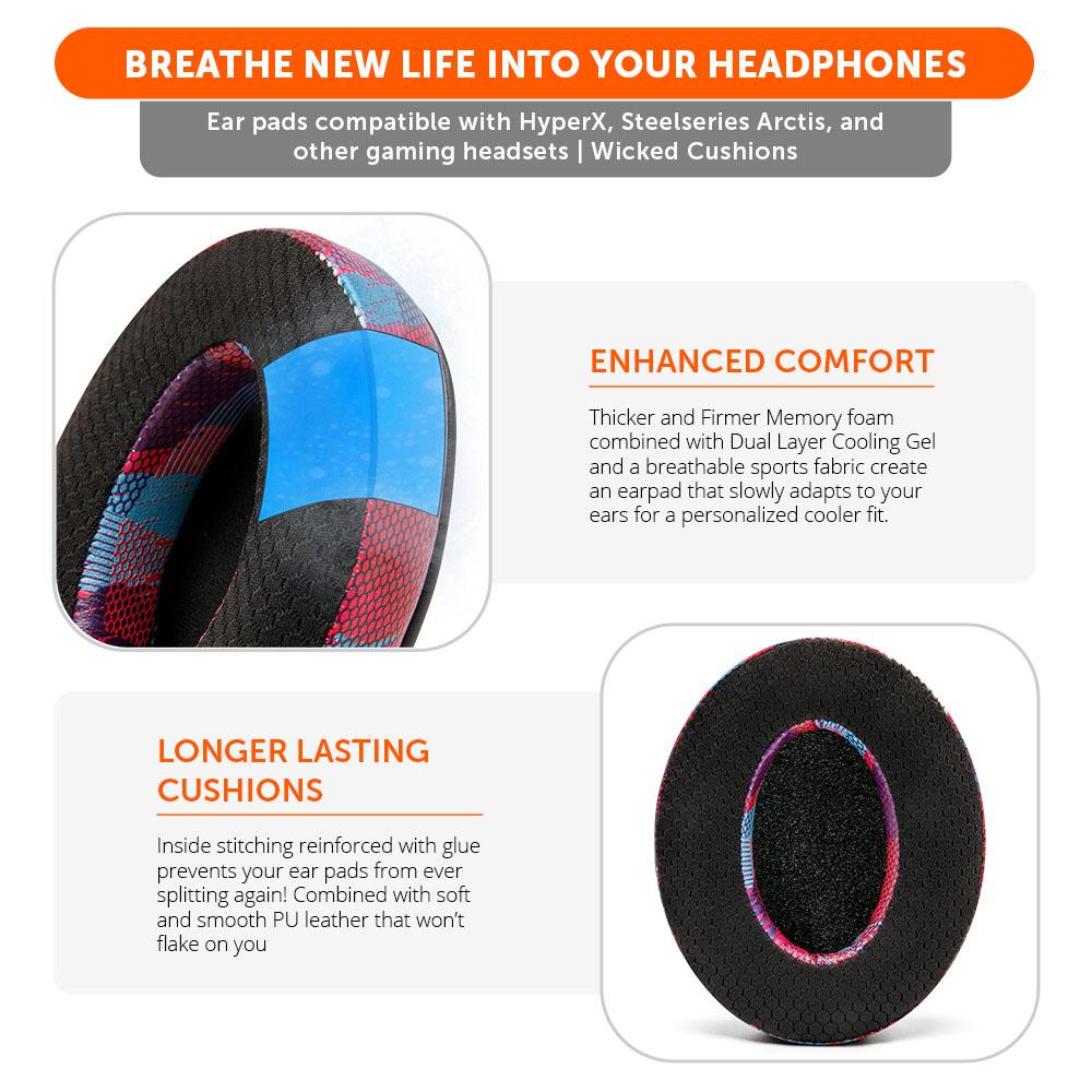 WC FreeZe - Hybrid Cooling Gel Infused Gaming Earpads | Speed Racer