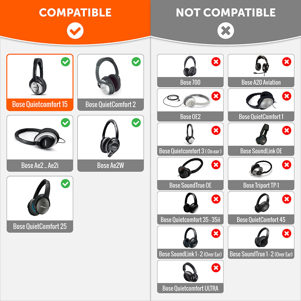 Replacement Earpads For Bose QC15 Headphones | Shared Image