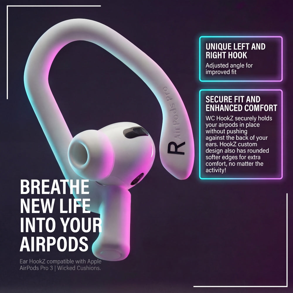 AirPods Pro 3 Adjustable Ear Hooks – WC HookZ Pro 3