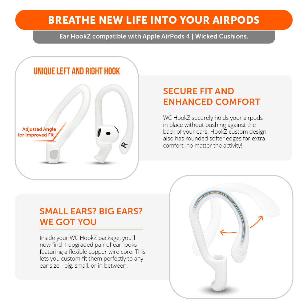 WC HookZ AirPods 4 | White