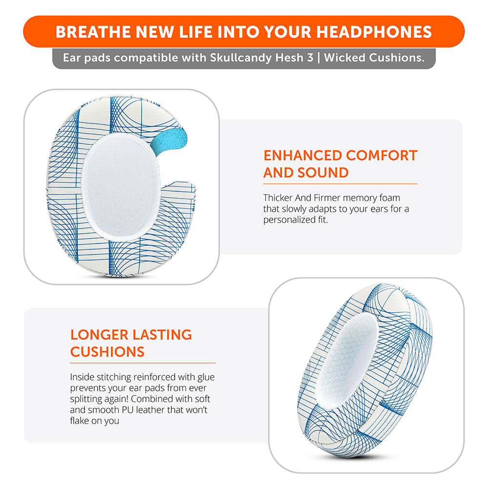 Skullcandy Hesh 3 & Crusher Replacement Earpads | Ivory Tide