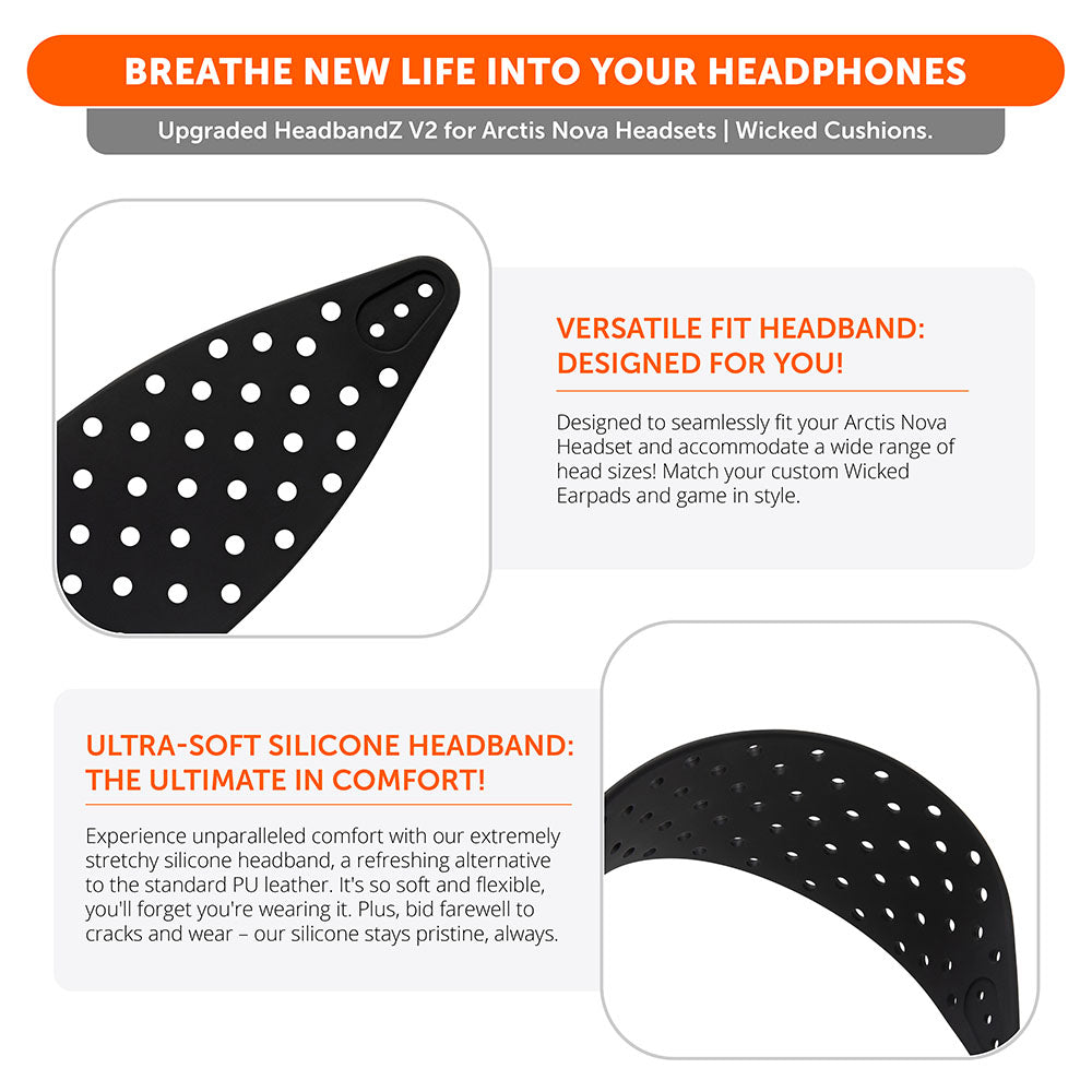 WC HeadbandZ Arctis Nova V2 | Black