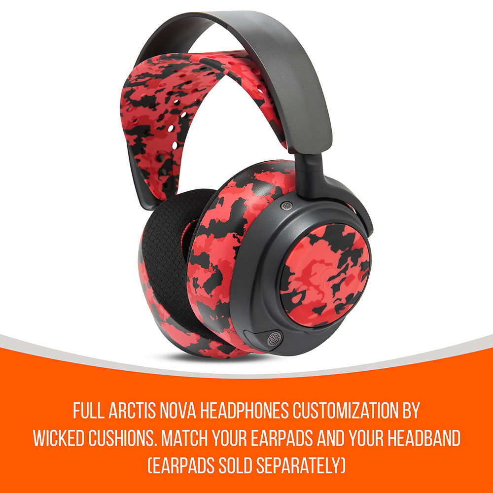 WC HeadbandZ Arctis Nova V2 | Red Camo