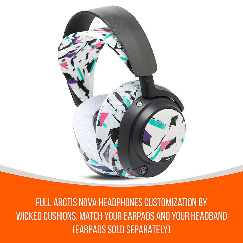 WC HeadbandZ Arctis Nova V2 | 90s White