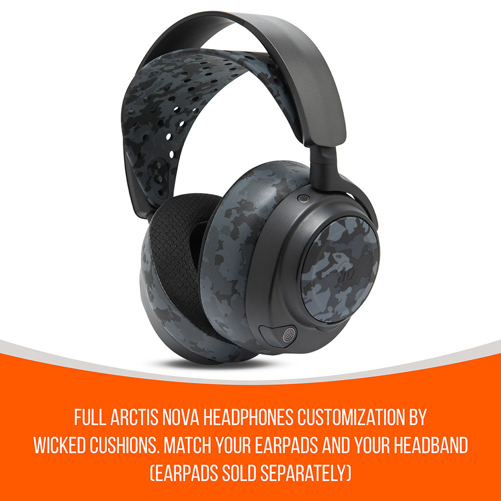 WC HeadbandZ Arctis Nova V2 | Black Camo