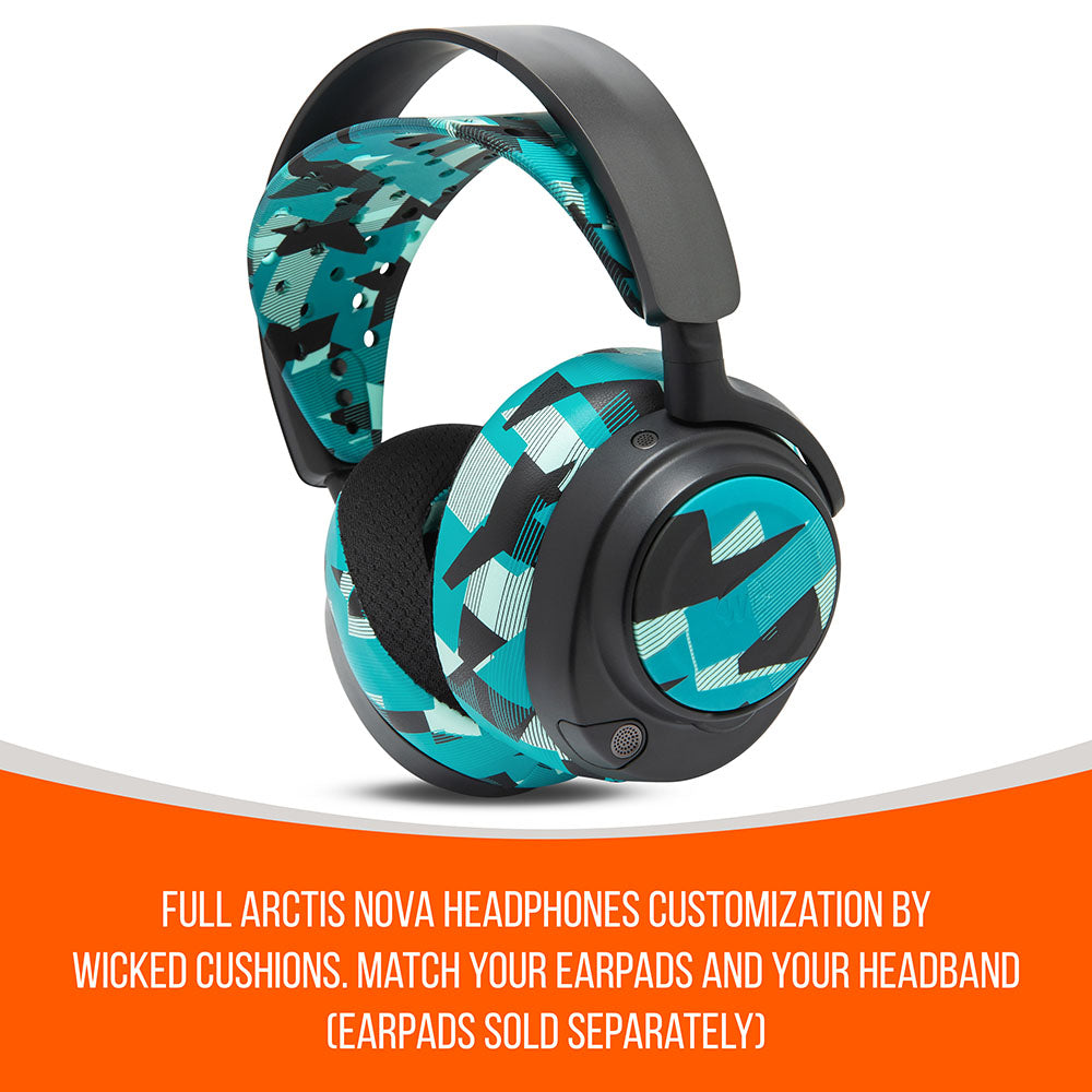 WC HeadbandZ Arctis Nova V2 | Cyan Prism
