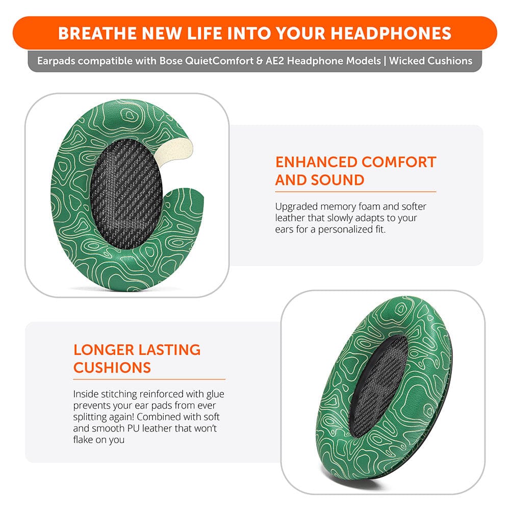 Replacement Ear Pads For Bose QC35 | Emerald Tide