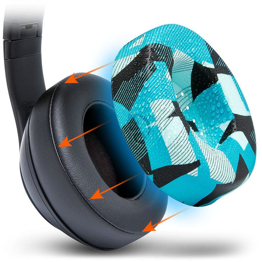 WC SweatZ Protective Headphone Earpad Cover | Cyan Prism
