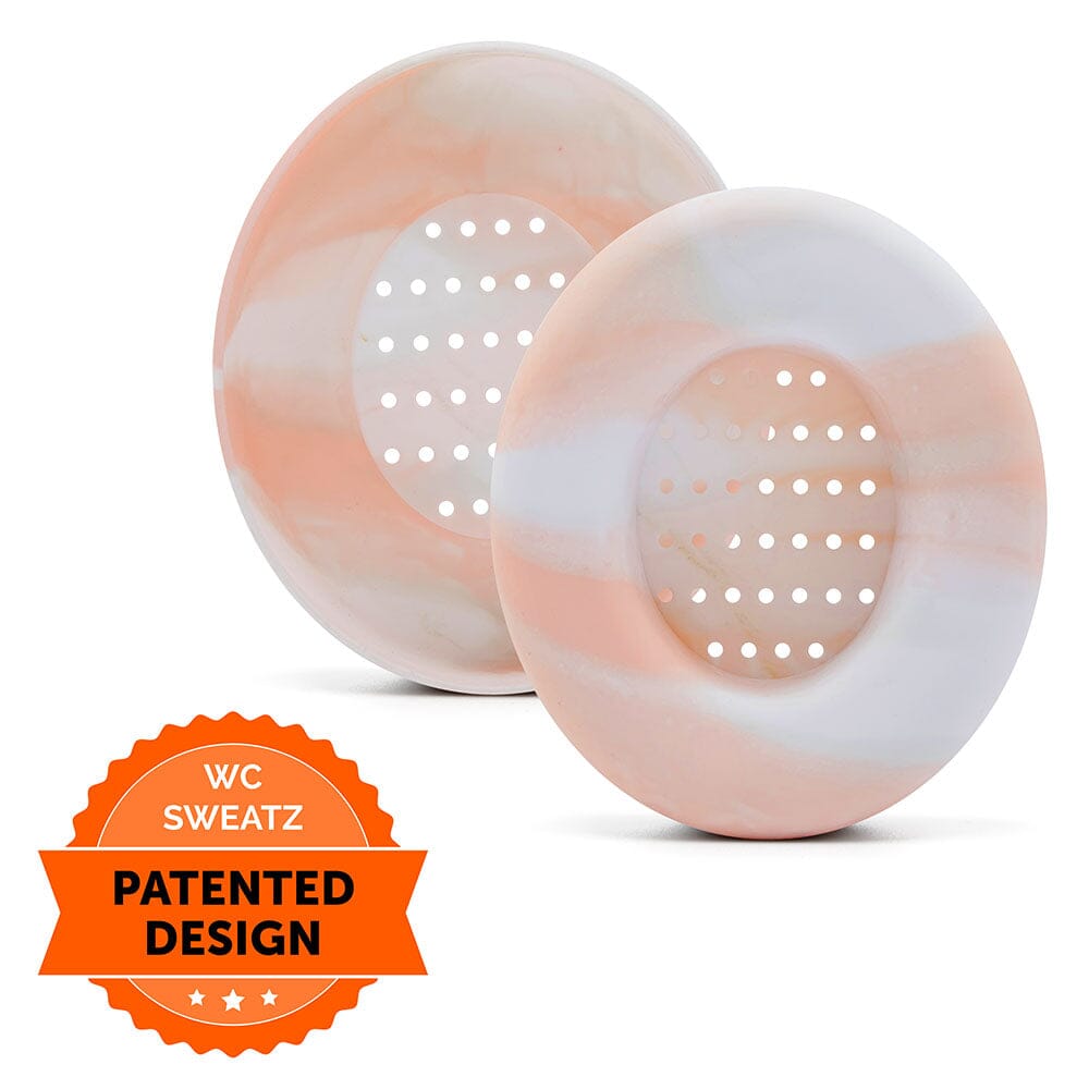 WC SweatZ Protective Headphone Earpad Cover | Pink Marble