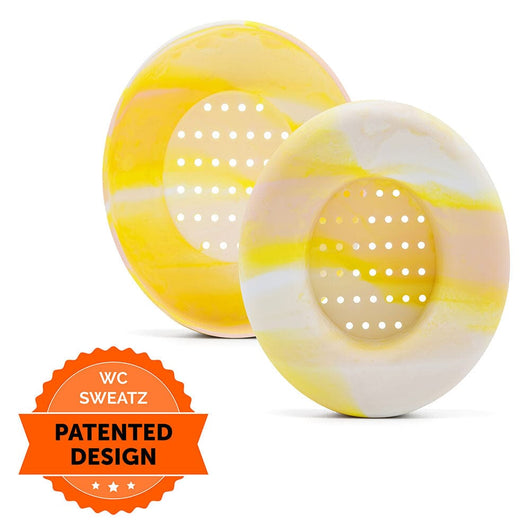 WC SweatZ Protective Headphone Earpad Cover | Yellow Starburst