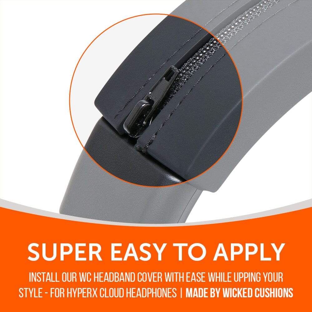 Wicked Cushions WC BandZ Cloud – Siliconen Hoofdbandhoes Voor HyperX Cloud Headphones – Zwart
