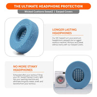 WC Solo SweatZ Protective Headphone Earpad Cover |  Blue Slate