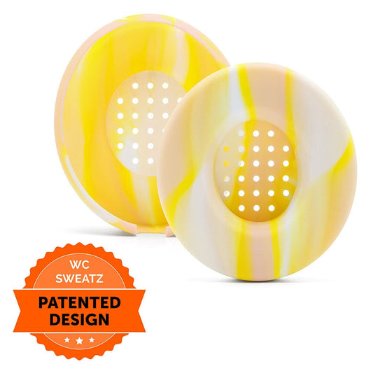 WC Solo SweatZ Protective Headphone Earpad Cover | Yellow Starburst