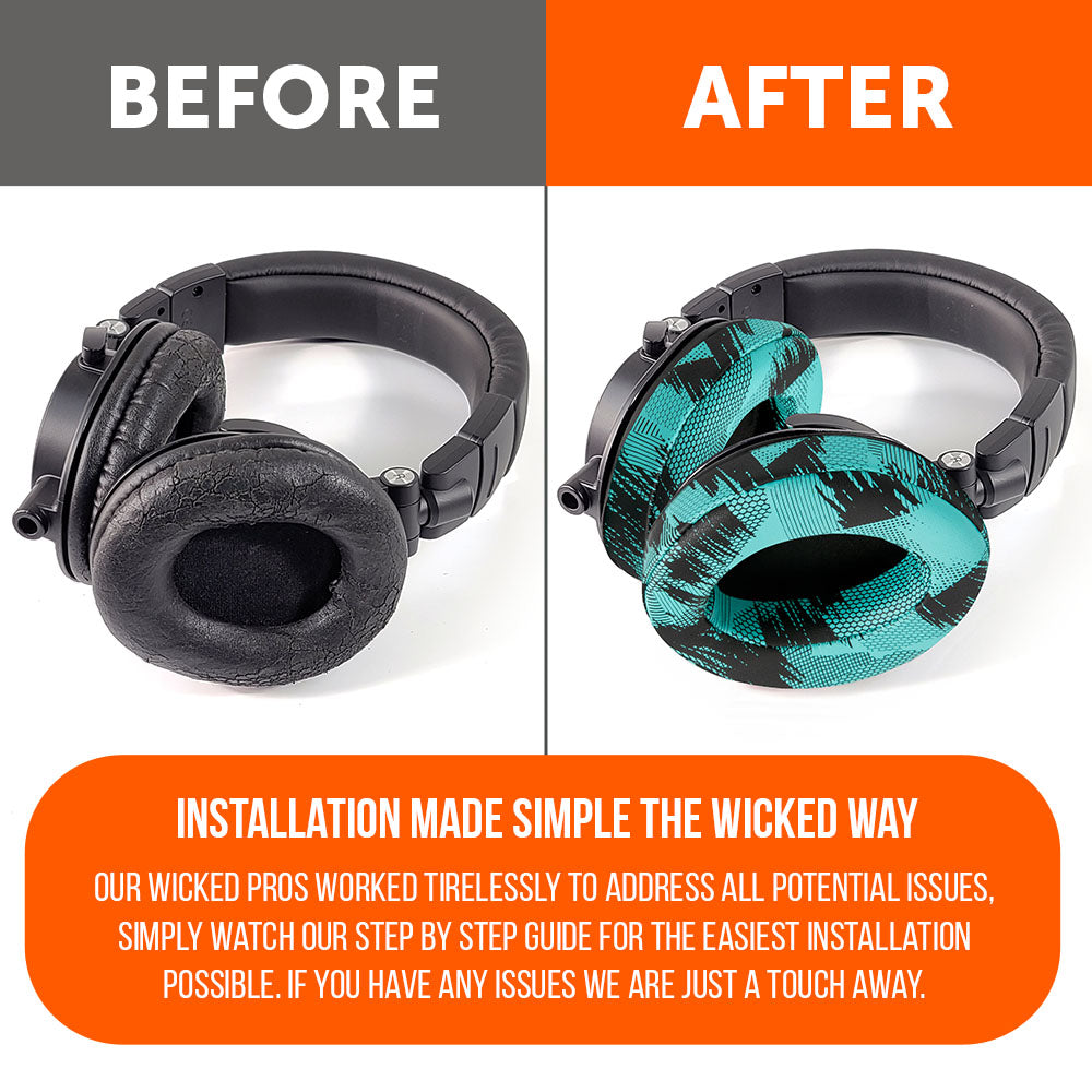 ATH M50X Earpads | SpeedRacer Cyan