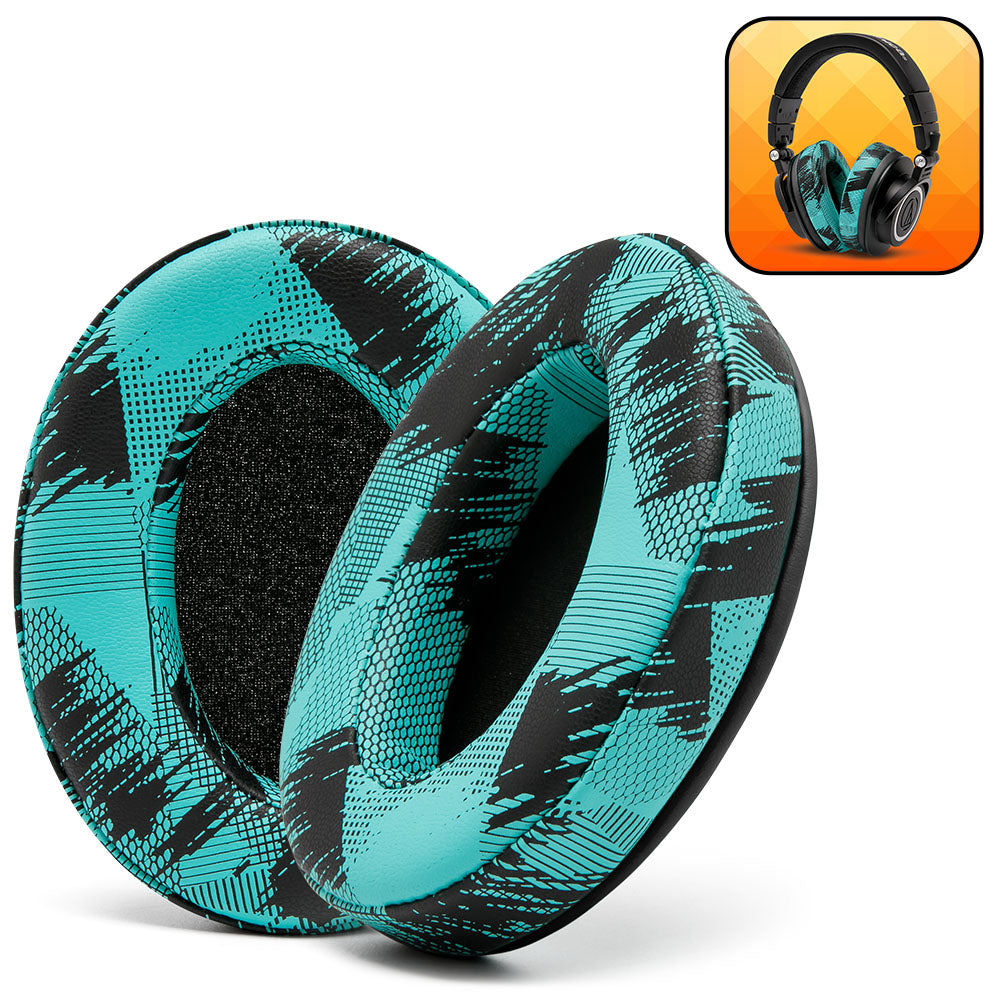 ATH M50X Earpads | SpeedRacer Cyan