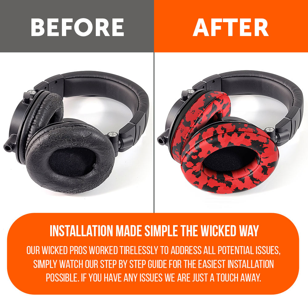 ATH M50X Earpads | Red Camo