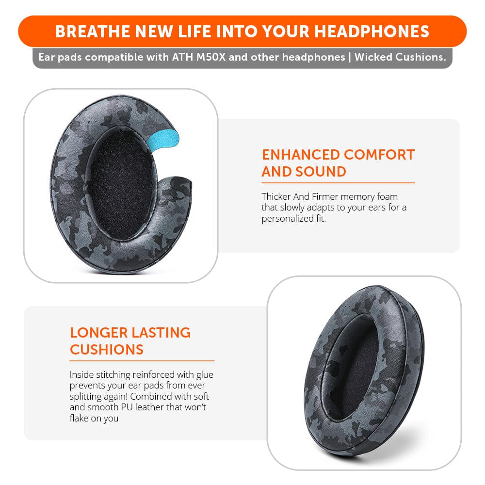 ATH M50X Earpads | Black Camo