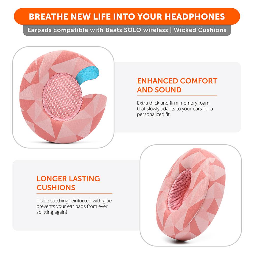 Beats Solo Earpads | Geo Rose