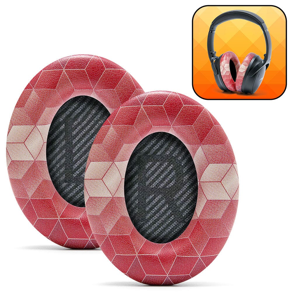 Replacement Ear Pads For Bose QC35 | Hex Red