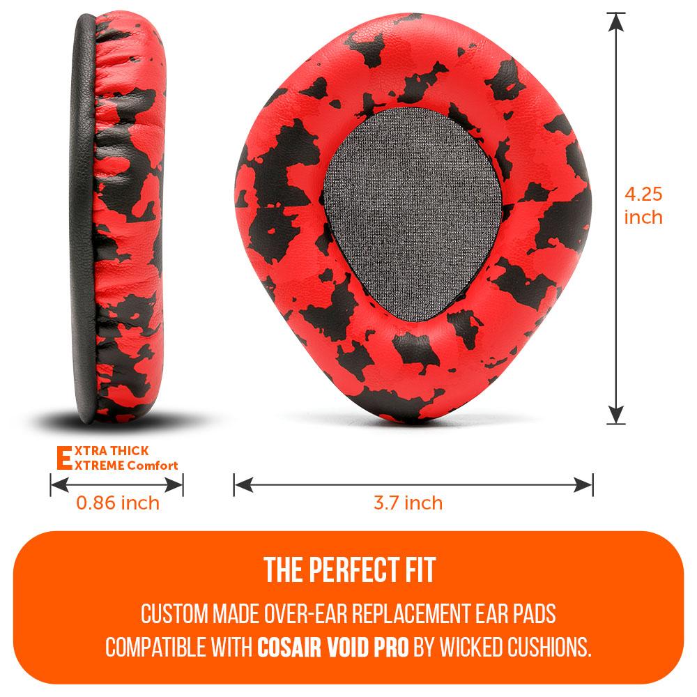 Corsair Void Pro Replacement Earpads | Red Camo