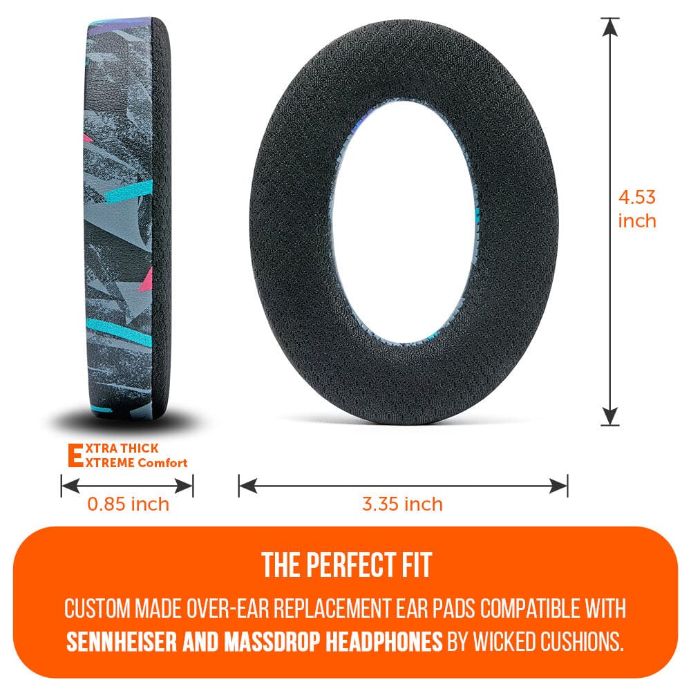 Earpads for Sennheiser PC38X & More - WC FreeZe Cooling Gel | 90s Black