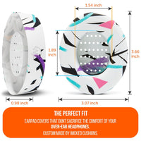WC SweatZ Protective Headphone Earpad Cover | 90s White