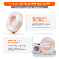 WC SweatZ Protective Headphone Earpad Cover | Pink Marble
