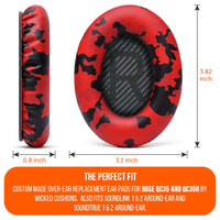 Replacement Ear Pads For Bose QC35 | Red Camo
