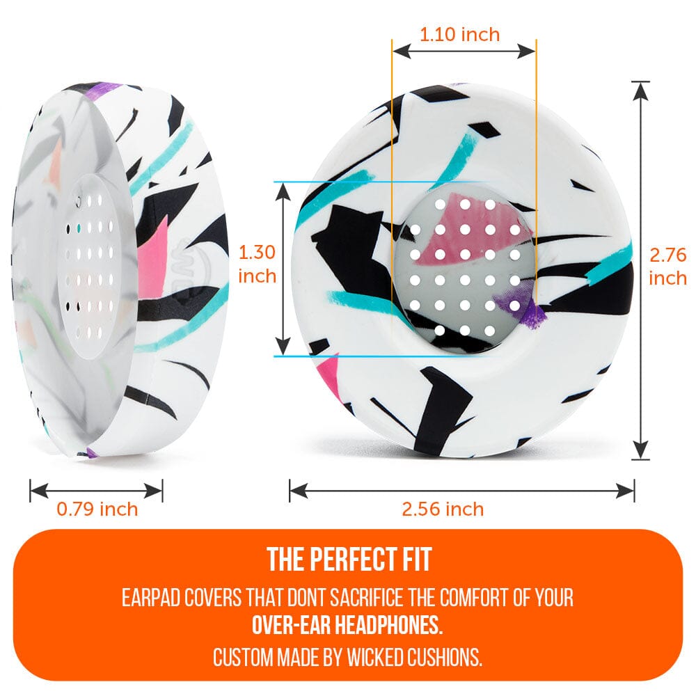 WC Solo SweatZ Protective Headphone Earpad Cover | 90s White