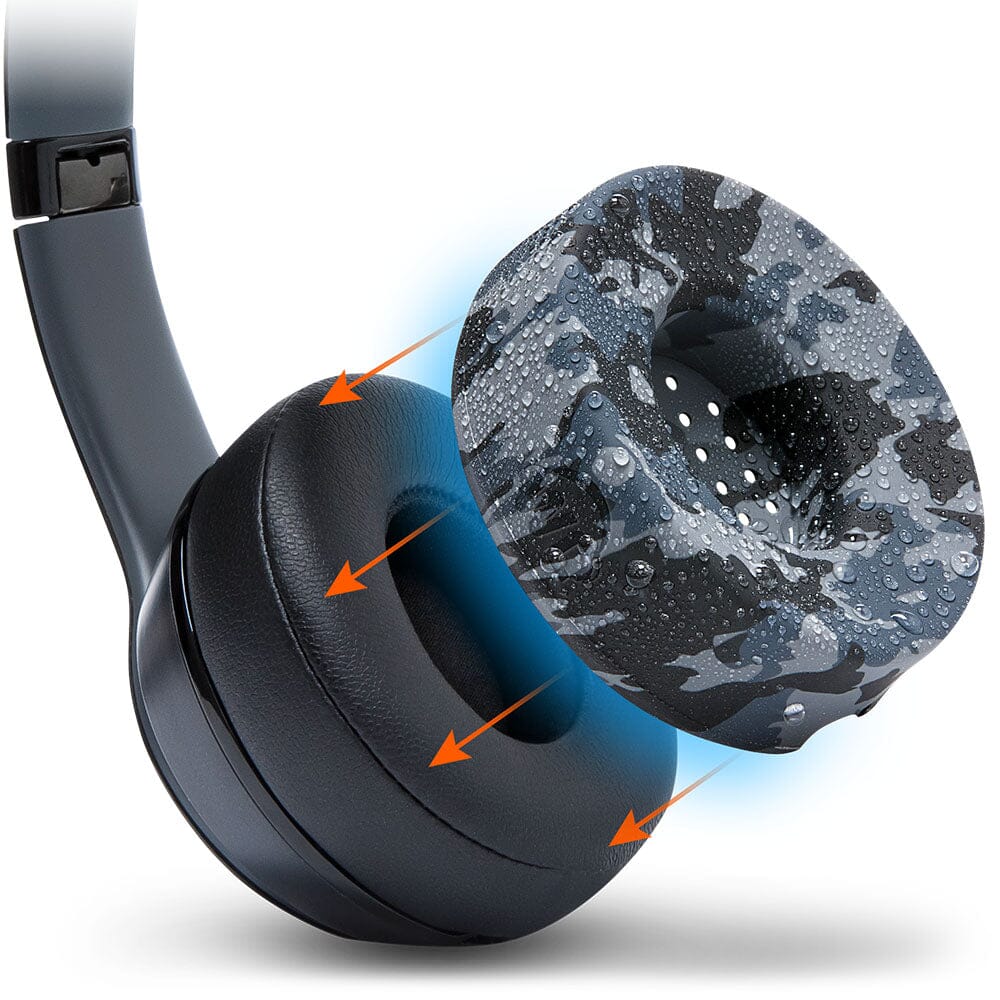 WC Solo SweatZ Protective Headphone Earpad Cover | Black Camo