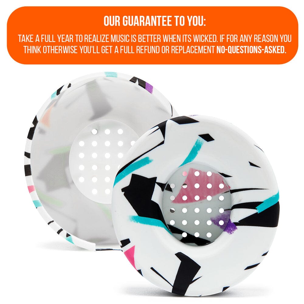 WC Solo SweatZ Protective Headphone Earpad Cover | 90s White