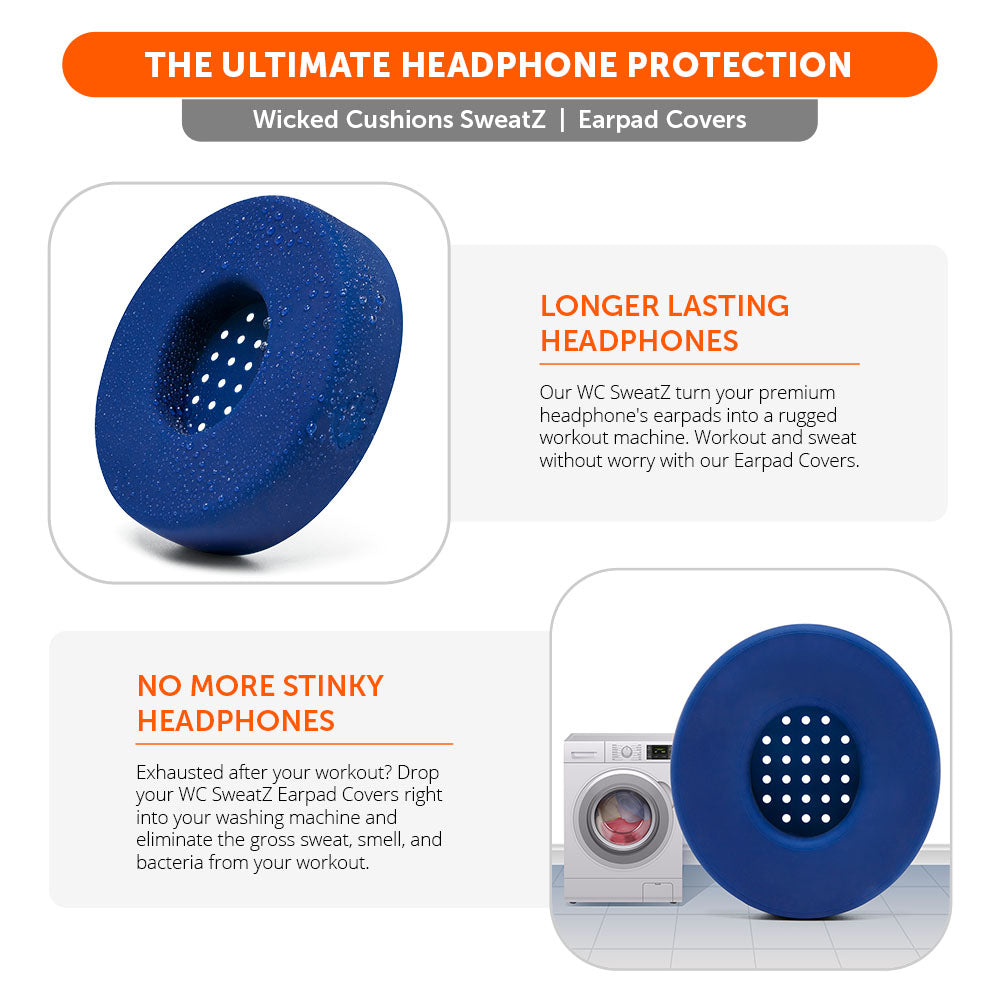 WC Solo SweatZ Protective Headphone Earpad Cover | Navy Blue