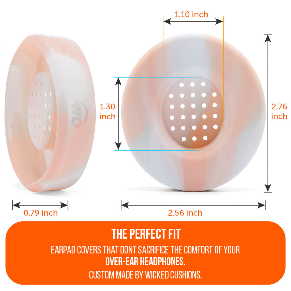 WC Solo SweatZ Protective Headphone Earpad Cover | Pink Marble