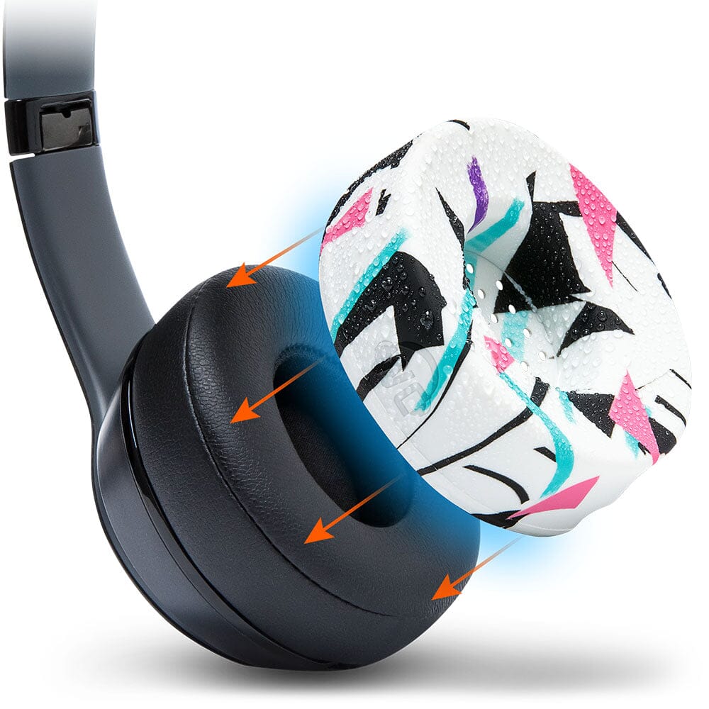 WC Solo SweatZ Protective Headphone Earpad Cover | 90s White
