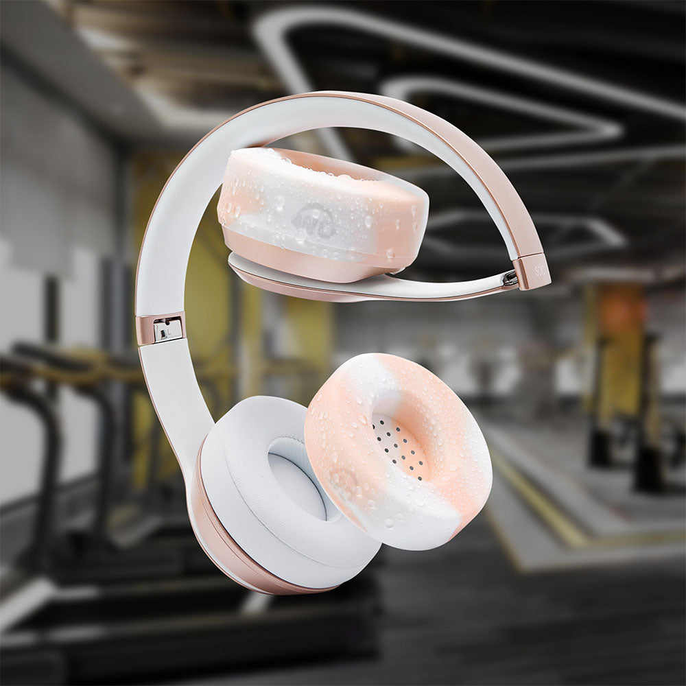 WC Solo SweatZ Protective Headphone Earpad Cover | Pink Marble