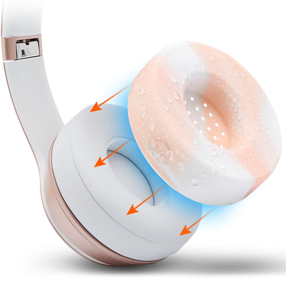 WC Solo SweatZ Protective Headphone Earpad Cover | Pink Marble