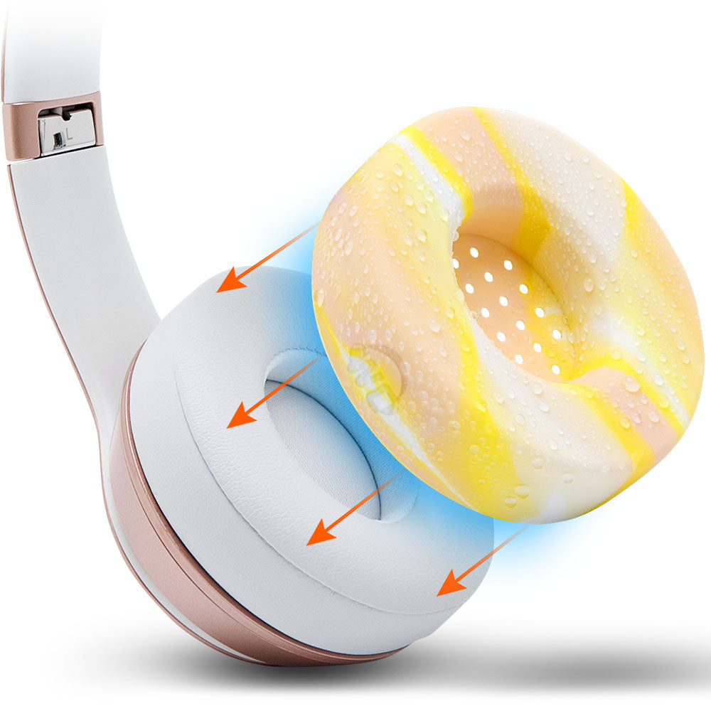 WC Solo SweatZ Protective Headphone Earpad Cover | Yellow Starburst