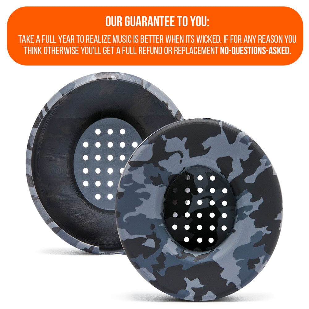 WC Solo SweatZ Protective Headphone Earpad Cover | Black Camo