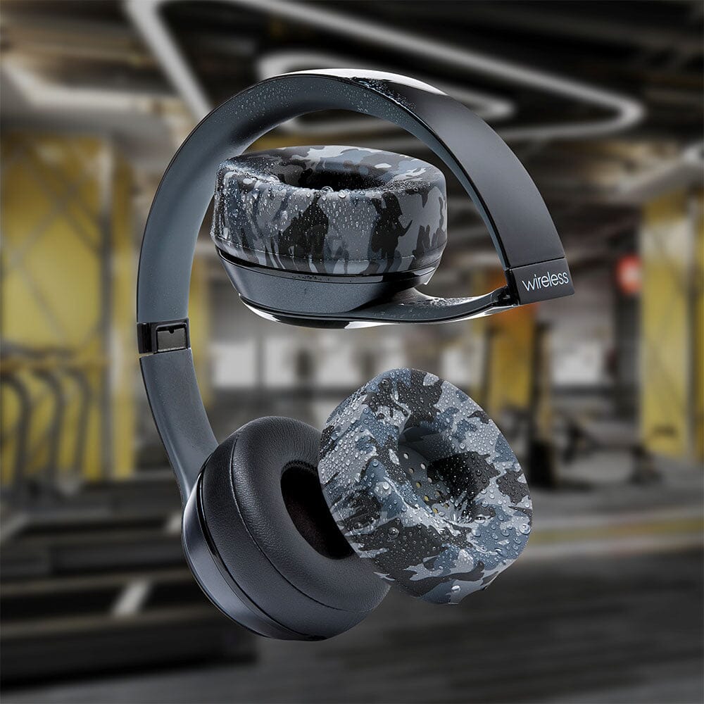 WC Solo SweatZ Protective Headphone Earpad Cover | Black Camo
