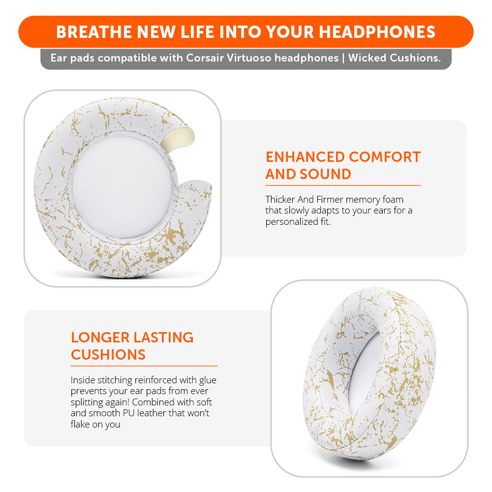 Corsair Virtuoso Leather | Gold Marble