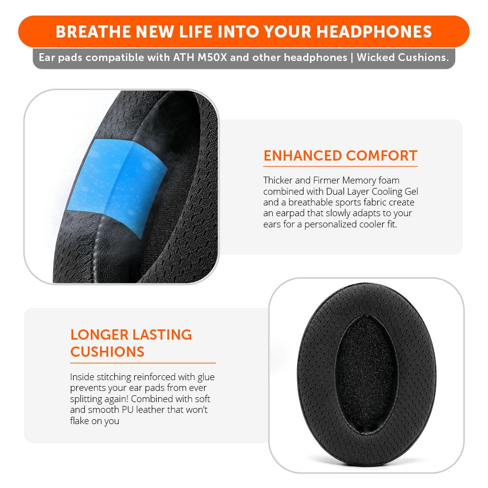 WC FreeZe Cooling Gel ATH M50X Ear Cushions - Main Image