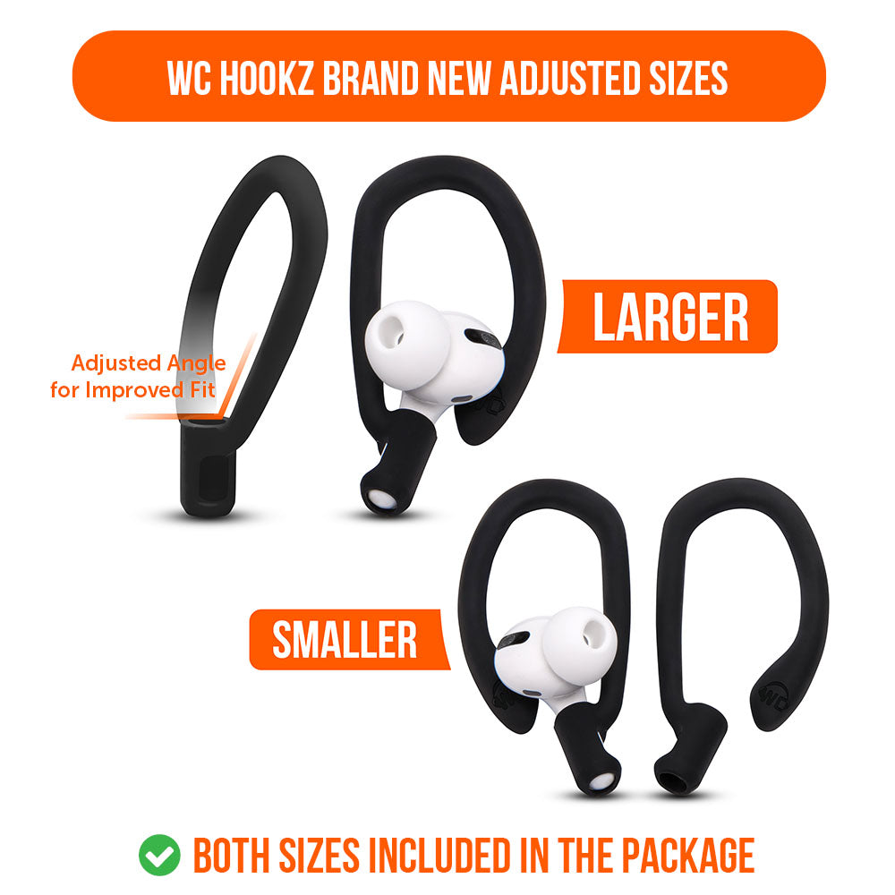 WC HookZ V2 Over Ear Hooks for Apple Airpods (1, 2, 3, Pro)
