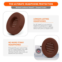 WC SweatZ Protective Headphone Earpad Cover | Brown