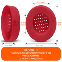WC SweatZ Protective Headphone Earpad Cover | Red